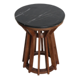 Sabah marmeren bijzettafel - zwart