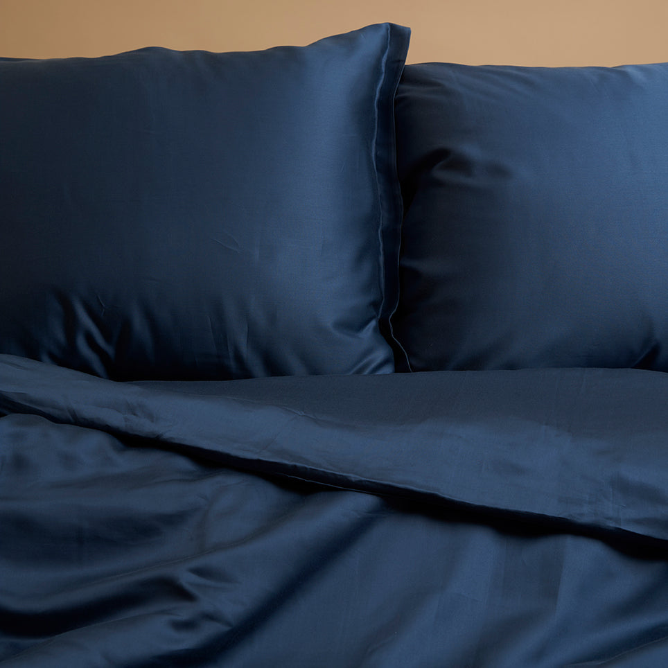 Tencel kussensloop blauw
