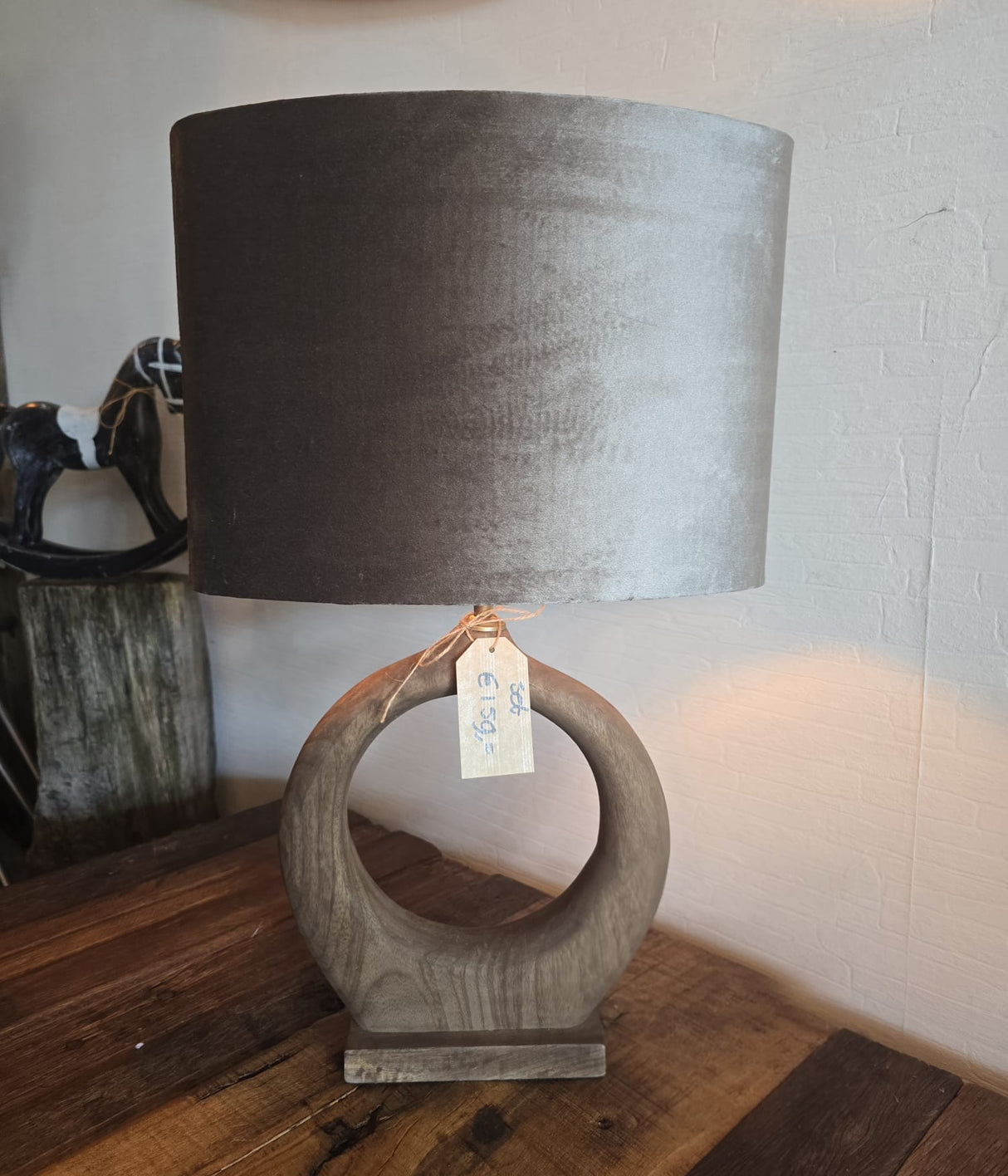 Tafellamp Woods Mangohout maat L van Goods, set compleet met kap
