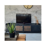 Robuust TV-meubel met schuifdeuren 160cm