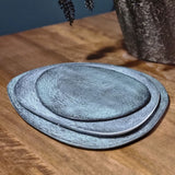 Bord Decoratief Blauw Patina Klein (set of 4)
