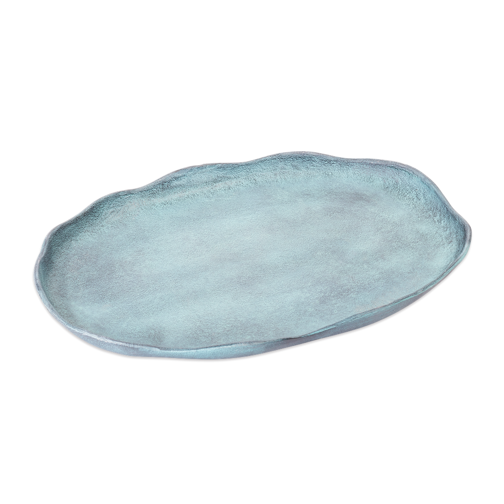 Bord Ovaal Blauw Patina 50,5 (set of 4)