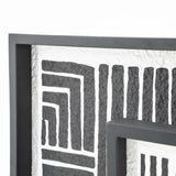 By-Boo wanddecoratie Triq zwart/wit