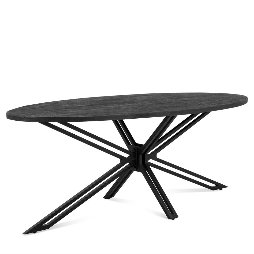 Eettafel Ellips Yana Zwart 200
