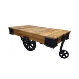 Salontafel op grote wielen