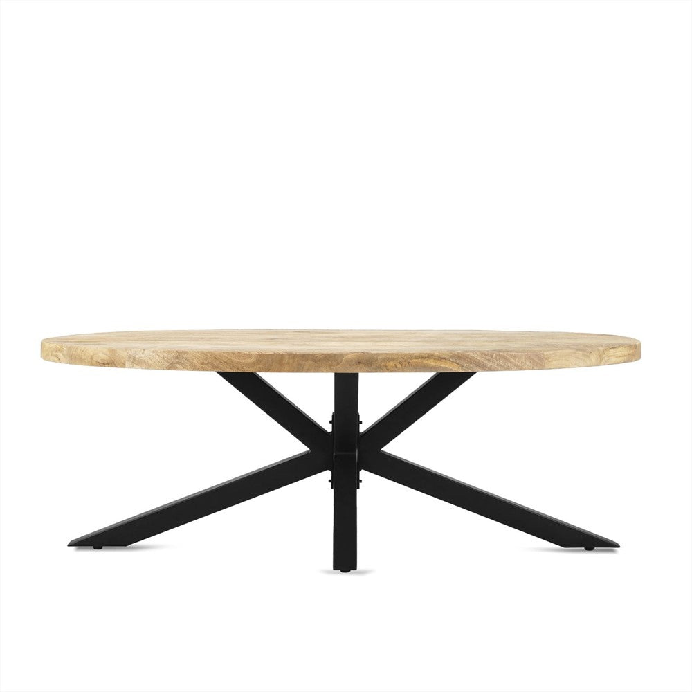 Salontafel Ellips met Spiderleg 130