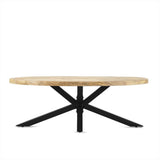Salontafel Ellips met Spiderleg 130