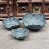 Schaal Decoratief Blauw Patina Middel (set of 4)