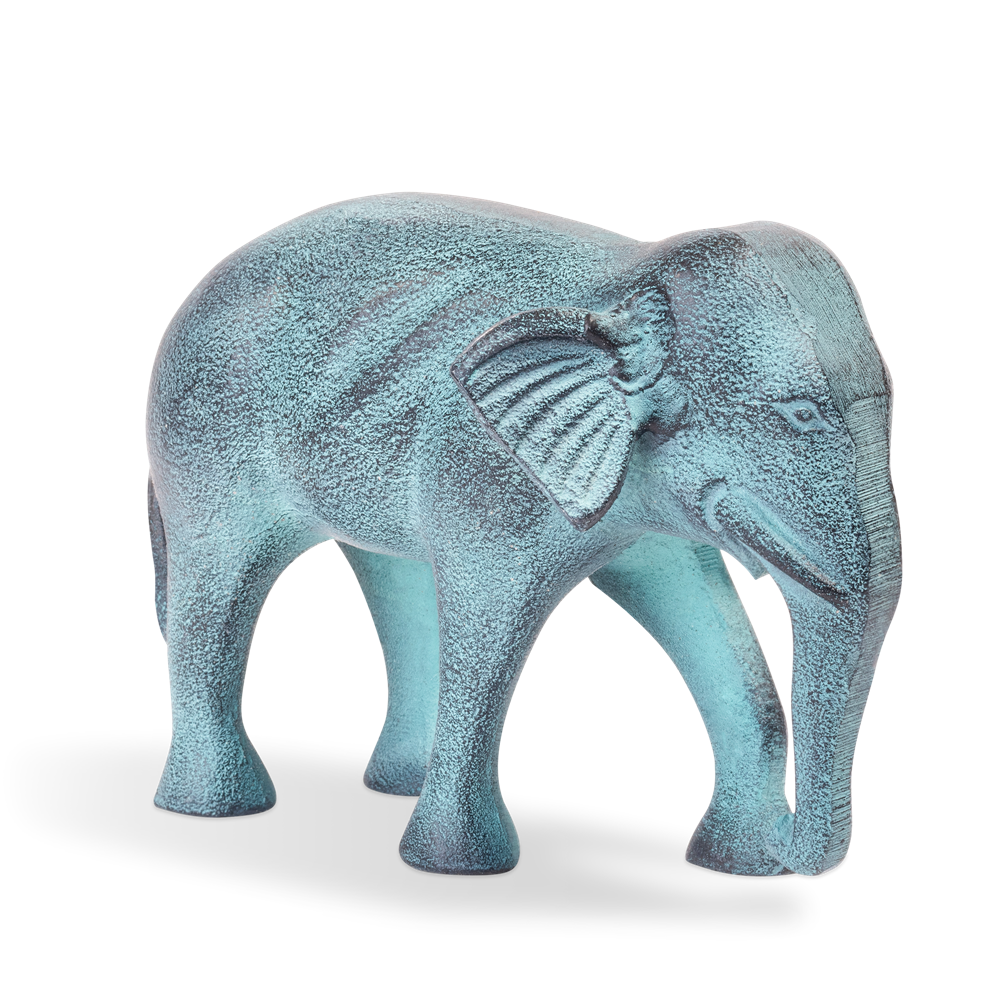 Sculptuur Olifant Blauw Patina (set of 4)