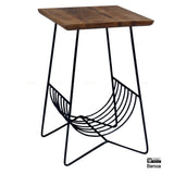 Sidetable with Magazine Rack